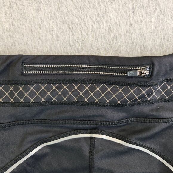 Athleta Leggings Womens Large Black Straight Up Yoga Reflective Zip Pocket - Picture 7 of 14